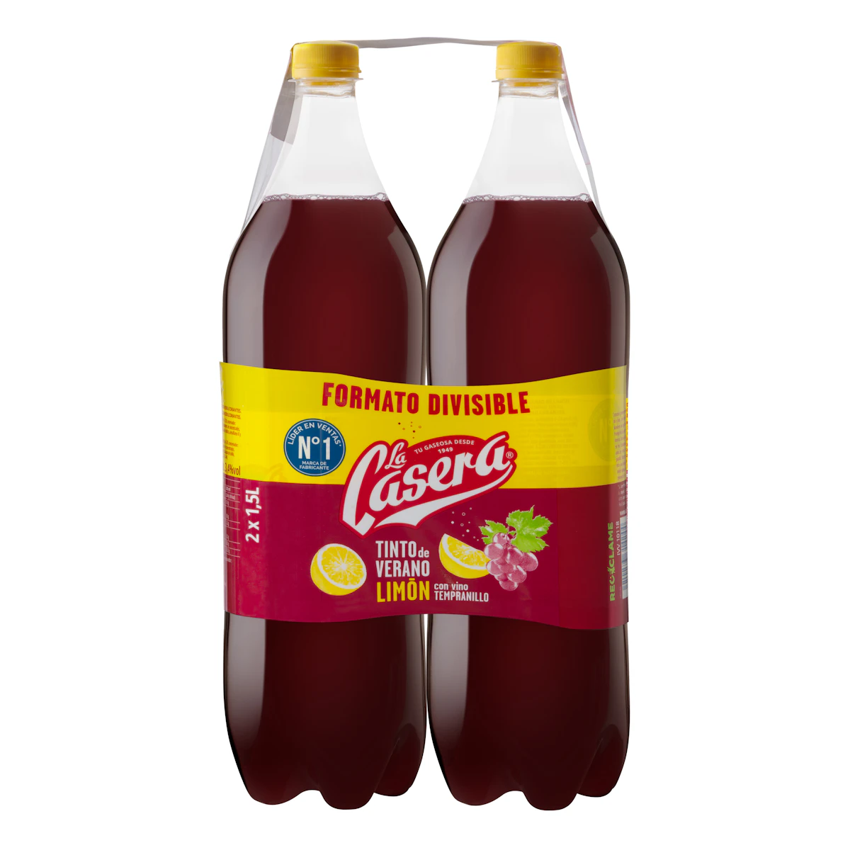 Tinto de verano sabor limón La Casera