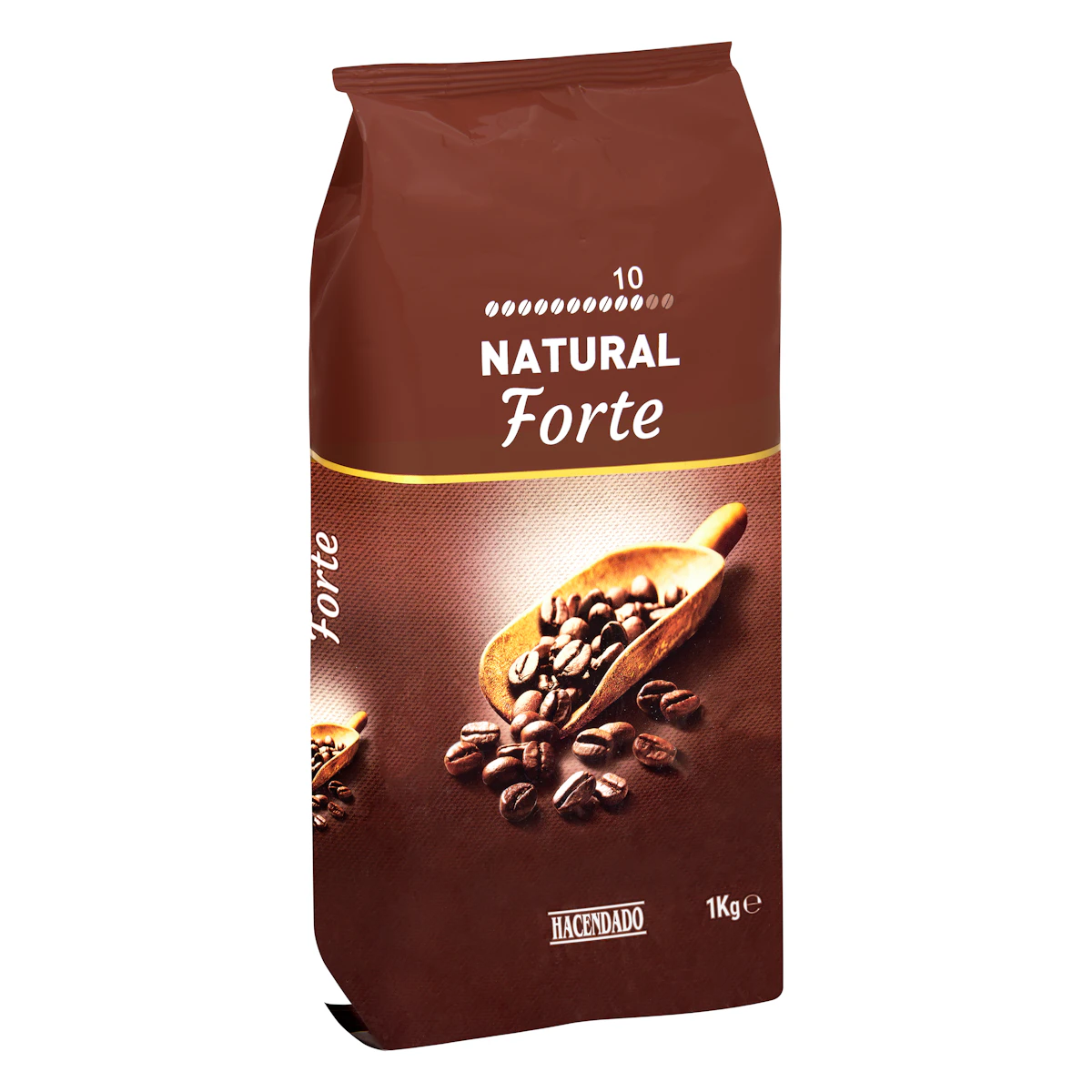 Café en grano fuerte Hacendado