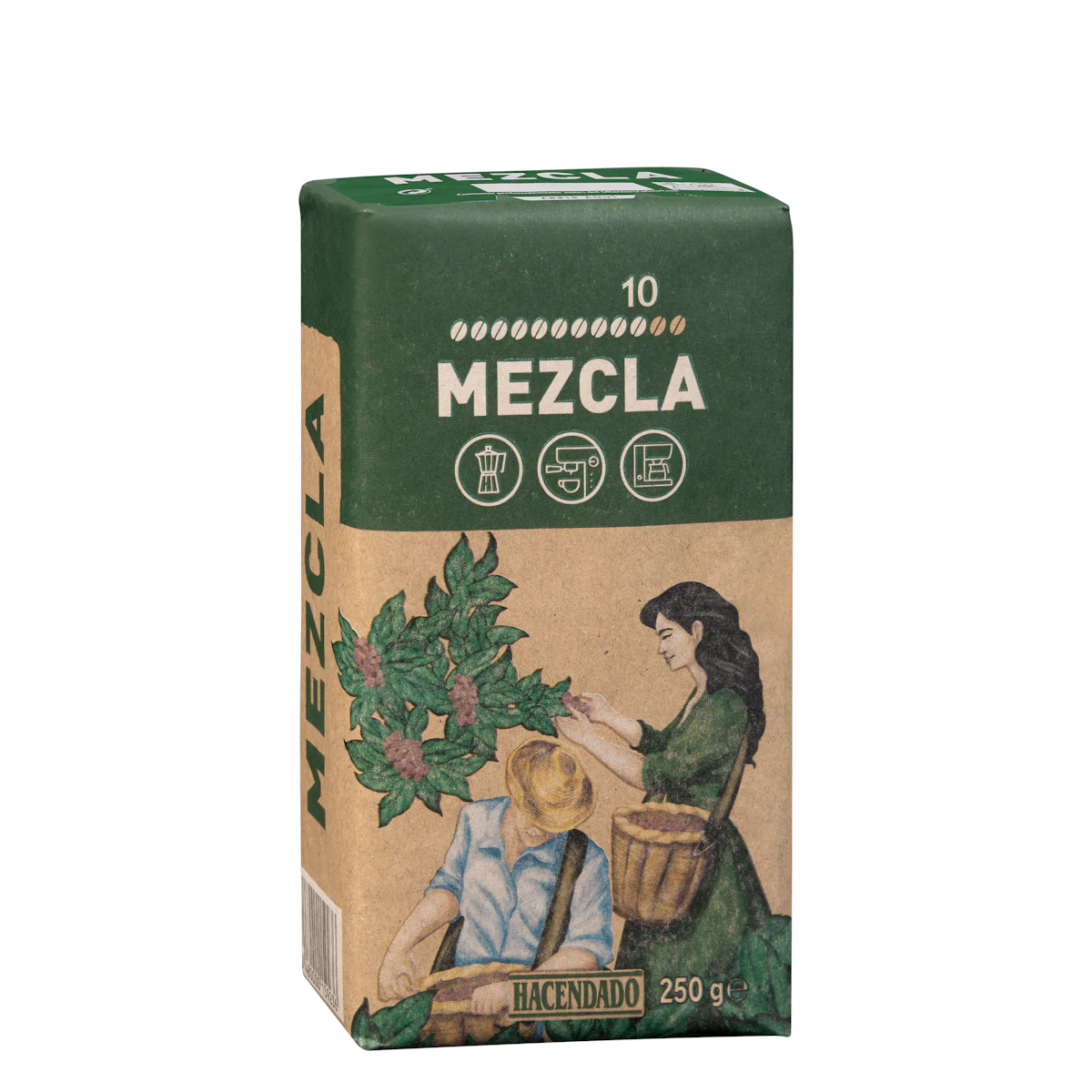 Café molido mezcla Hacendado