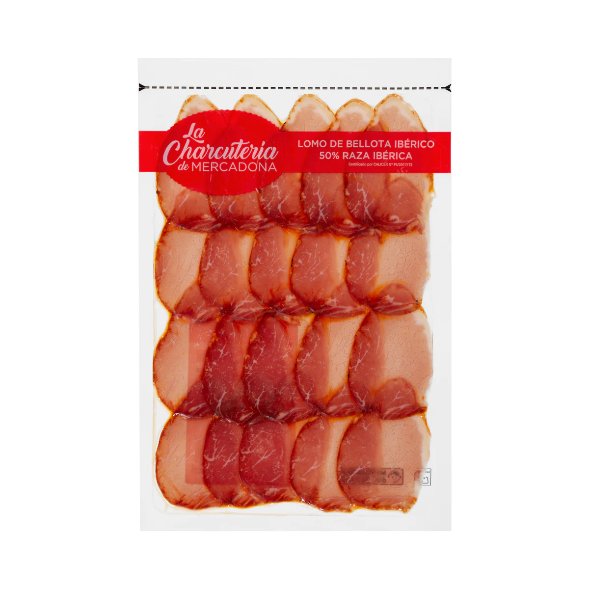 Lomo de bellota ibérico 50% raza ibérica cortado a máquina