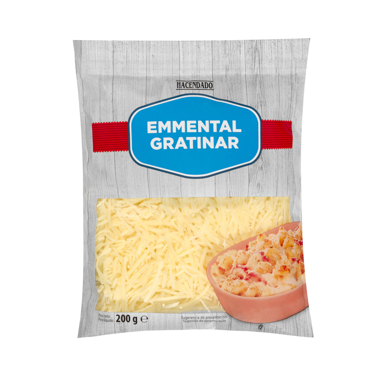 Queso rallado emmental gratinar Hacendado