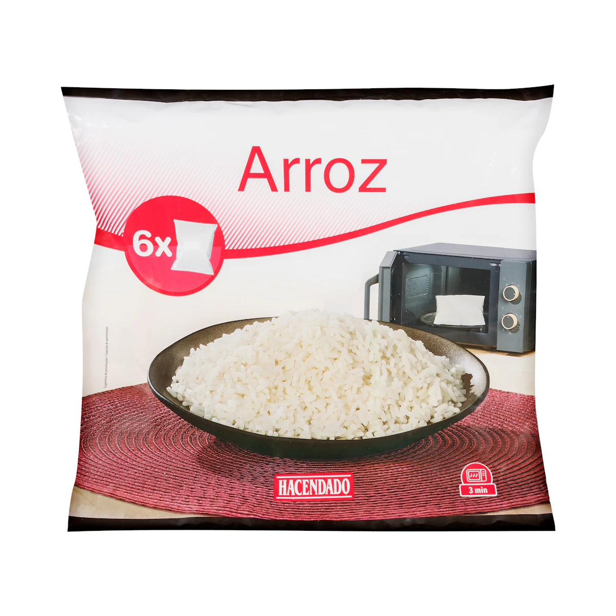 Arroz para microondas Hacendado ultracongelado