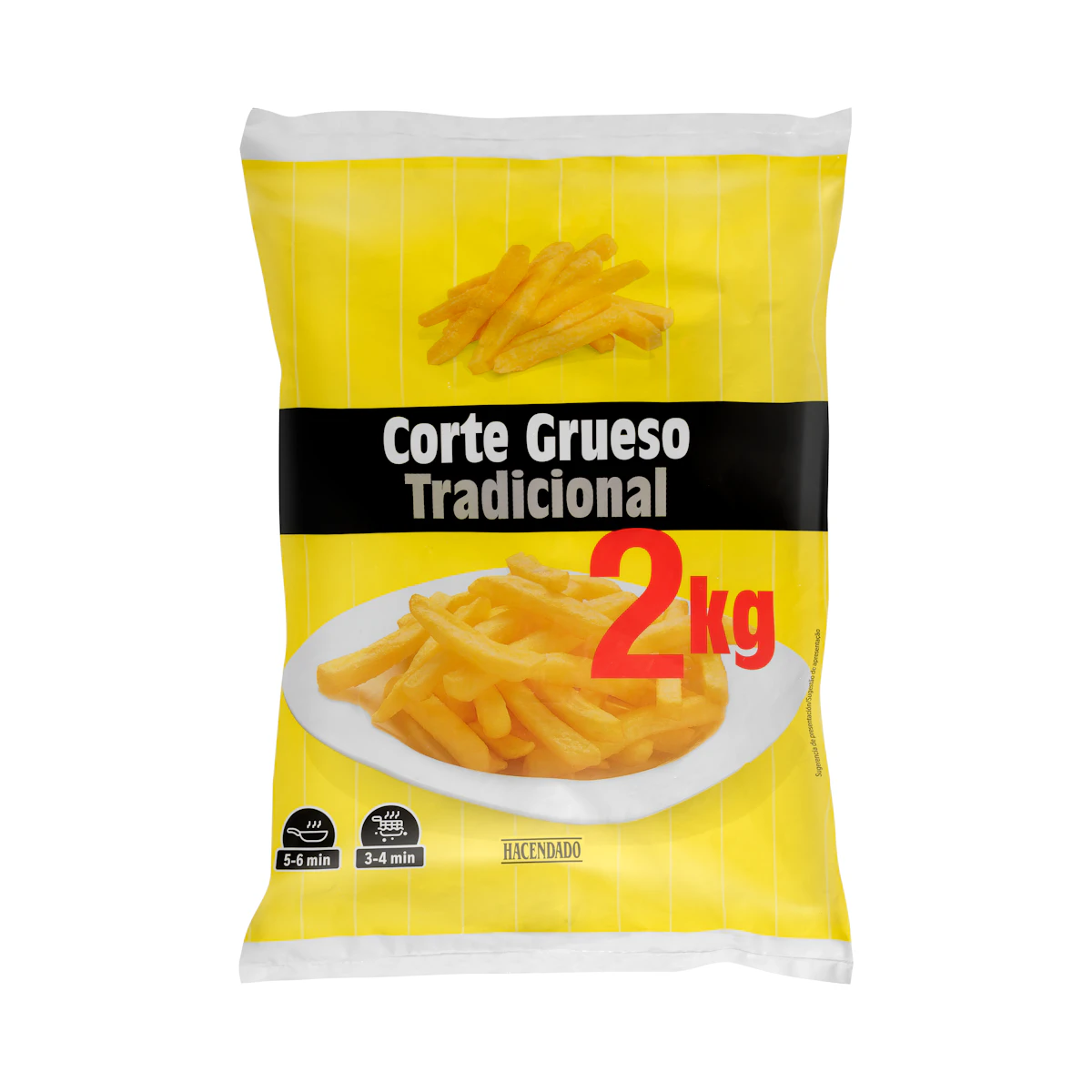 Patatas prefritas corte grueso Hacendado ultracongeladas