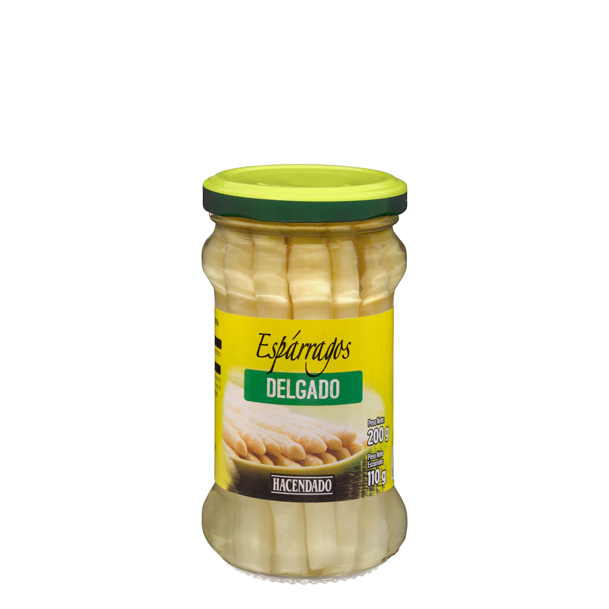 Espárragos blancos delgados Hacendado cortos