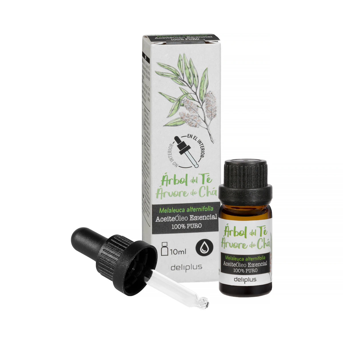 Aceite árbol del té 100% puro Deliplus con pipeta dosificadora