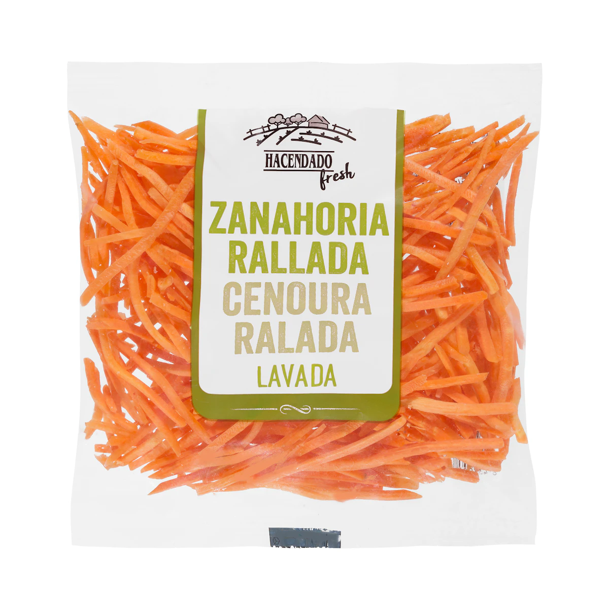 Zanahoria rallada lavada