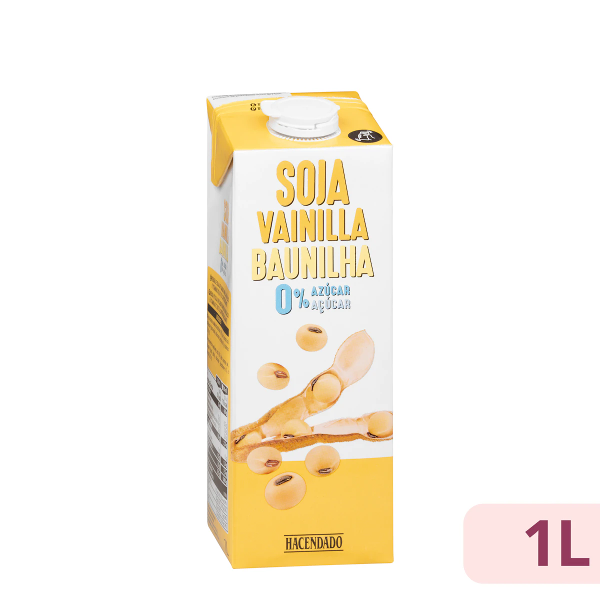 Bebida de soja sabor vainilla Hacendado 0% azúcar