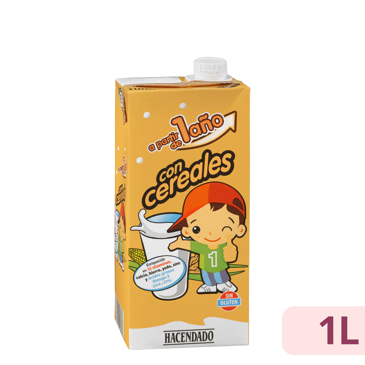 Preparado lácteo con cereales Hacendado +1 año