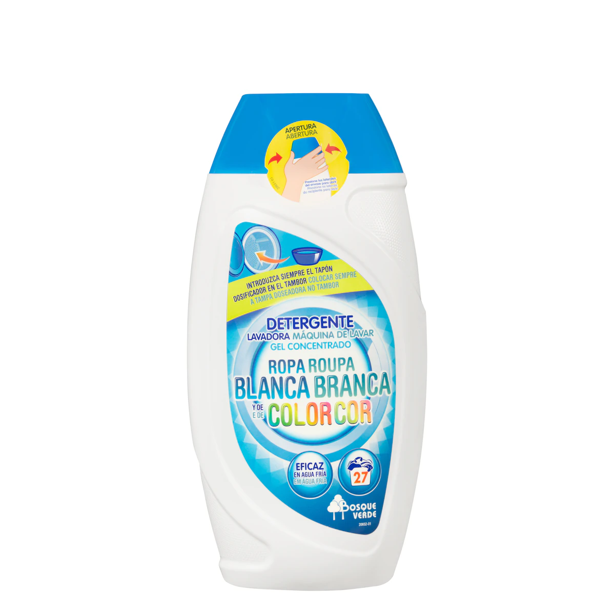 Detergente ropa Blanca y de Color Bosque Verde en gel concentrado