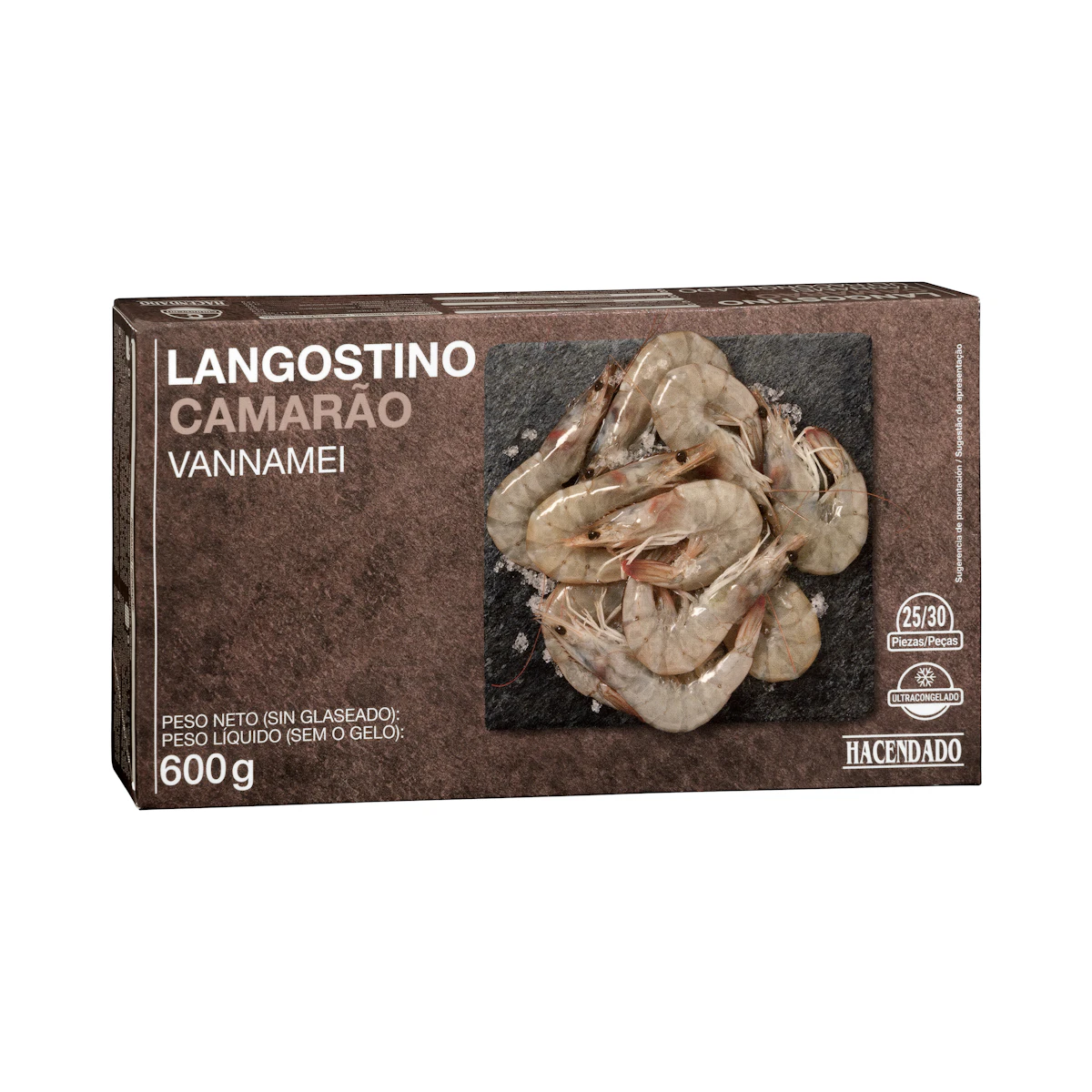 Langostino crudo Hacendado ultracongelado